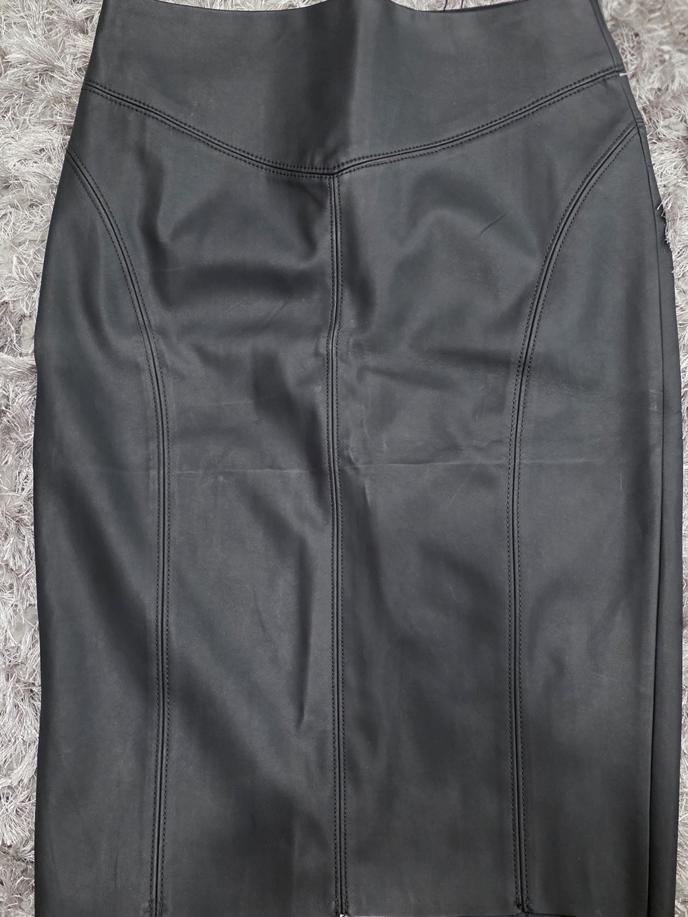 Express Black Faux Leather Pencil Skirt